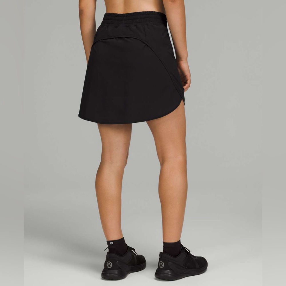 Lululemon Hotty Hot High-Rise Skirt Long Black BLK LW8ADGT Women's Size 8